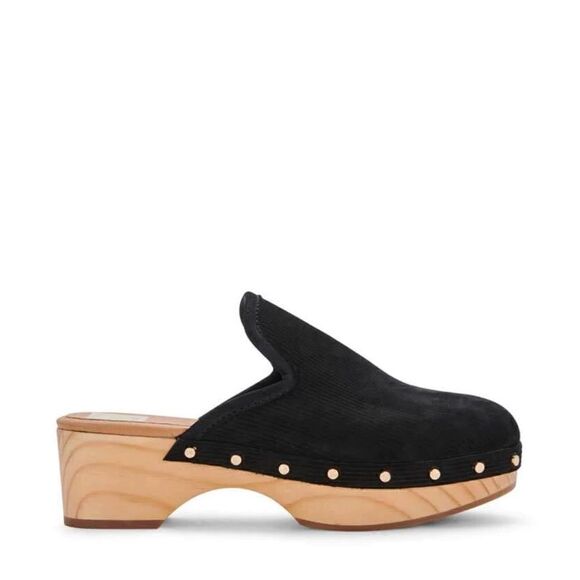Dolce Vita Closen Black Nubuck Studded Clogs. Size 7.5 - Picture 1 of 9